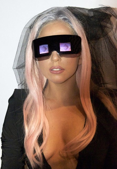 Lady Gaga Love Game Glasses. Lady Gaga modeling her Grey